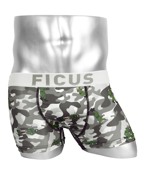 FICUS フィークス ボクサーパンツ メンズ パンツ 男性 下着 ブランド アンダーウェア ボクサーブリーフ soldier camo (fc045) 彼氏 夫 息子 プレゼント 通販(1.グレーカモ-S)
