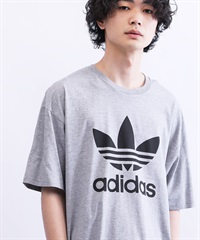 adidas(アディダス)adidas trefoil 半袖Tシャツ 【クーポン対象外】(グレー-S)