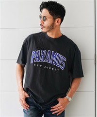PARAMUS(パラマス) カレッジロゴTシャツ | トップス 半袖 メンズ 春夏 メンズ(ブラック-フリーサイズ)