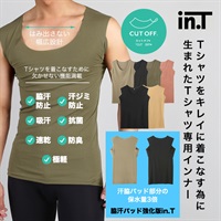 グンゼ GUNZE Tシャツ専用インナー in.T メンズ クルーネックスリーブレス 【メール便】