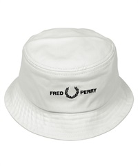 フレッドペリー FRED PERRY Graphic Branded Twill Bucket Hat 綿100 帽子 日よけ バケット バケハ  ロゴ ワンポイント 無地(2.スノーホワイト-海外M(日本L相当))