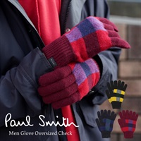 ポールスミス Paul Smith Men Glove Oversized Check メンズ 手袋 ギフト ラッピング無料 カジュアル 手袋 グローブ 防寒 ウール 羊毛 チェック 格子柄