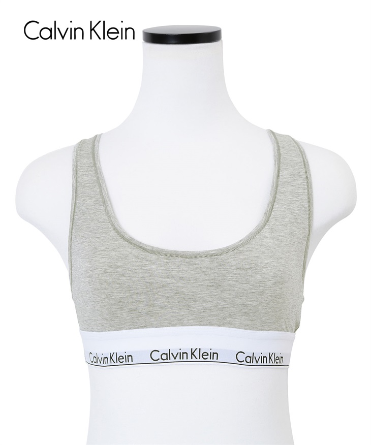 カルバンクライン Calvin Klein Modern Cotton レディース スポーツブラ 【メール便】(【A】グレー-海外XS(日本S相当))