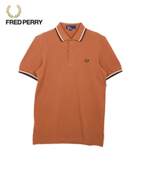フレッドペリー FRED PERRY TWIN TIPPED メンズ 半袖 ポロシャツ(コートクレイ-海外S(日本M相当))