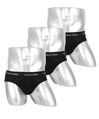 カルバンクライン Calvin Klein 【3枚セット】Cotton Stretch メンズ ブリーフ(1.ブラックセット-海外S(日本M相当))