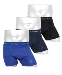 カルバンクライン Calvin Klein 【3枚セット】Cotton Stretch メンズ ボクサーパンツ(12.ブルーシャドウセット-海外S(日本M相当))