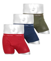 カルバンクライン Calvin Klein 【3枚セット】Cotton Stretch メンズ ボクサーパンツ(8.アスペンベリーセット-海外S(日本M相当))