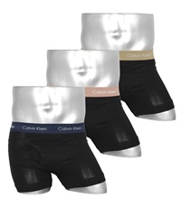 カルバンクライン Calvin Klein 【3枚セット】Cotton Stretch メンズ ボクサーパンツ(3.ブラックトラバーチンセット-海外S(日本M相当))