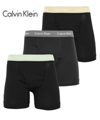 カルバンクライン Calvin Klein 【3枚セット】Cotton Stretch メンズ ロングボクサーパンツ(ブラックドラゴンセット-海外S(日本M相当))