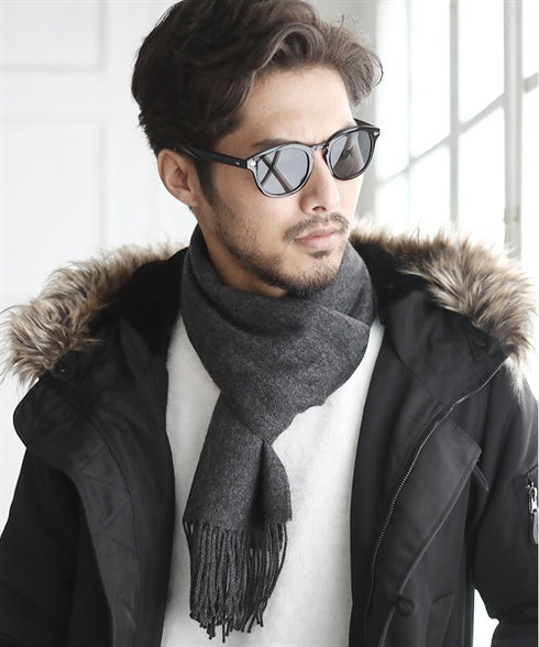 日本製無地&チェックマフラー【クーポン対象外】