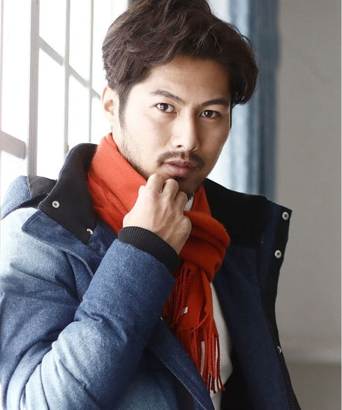 日本製無地&チェックマフラー【クーポン対象外】