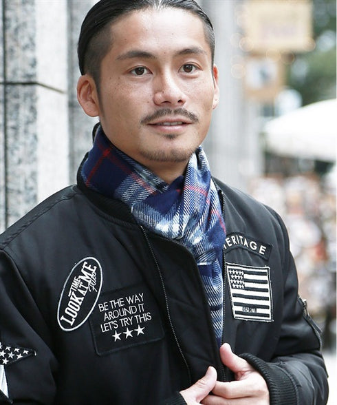 日本製無地&チェックマフラー【クーポン対象外】