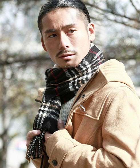 日本製無地&チェックマフラー【クーポン対象外】