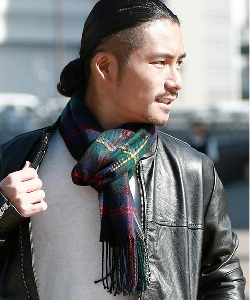 日本製無地&チェックマフラー【クーポン対象外】