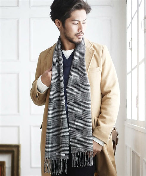 日本製無地&チェックマフラー【クーポン対象外】