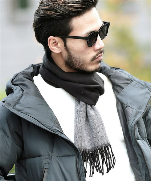 日本製無地&チェックマフラー【クーポン対象外】