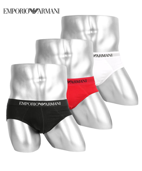 エンポリオ アルマーニ EMPORIO ARMANI 【3枚セット】Genuine cotton with Logo band メンズ ブリーフ |下着 おしゃれ 人気 クリスマス プレゼント 彼氏