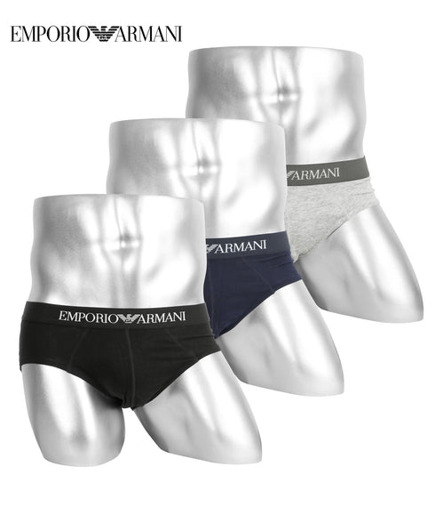 エンポリオ アルマーニ EMPORIO ARMANI 【3枚セット】Genuine cotton with Logo band メンズ ブリーフ |下着 おしゃれ 人気 クリスマス プレゼント 彼氏