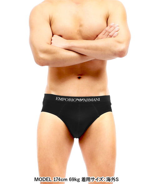 エンポリオ アルマーニ EMPORIO ARMANI 【3枚セット】Genuine cotton with Logo band メンズ ブリーフ |下着 おしゃれ 人気 クリスマス プレゼント 彼氏