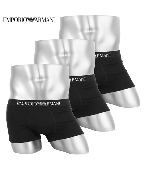 エンポリオ アルマーニ EMPORIO ARMANI 【3枚セット】Genuine cotton with Logo band メンズ ローライズ ボクサーパンツ