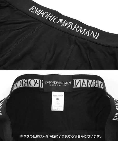 エンポリオ アルマーニ EMPORIO ARMANI 【3枚セット】Genuine cotton with Logo band メンズ ローライズ ボクサーパンツ