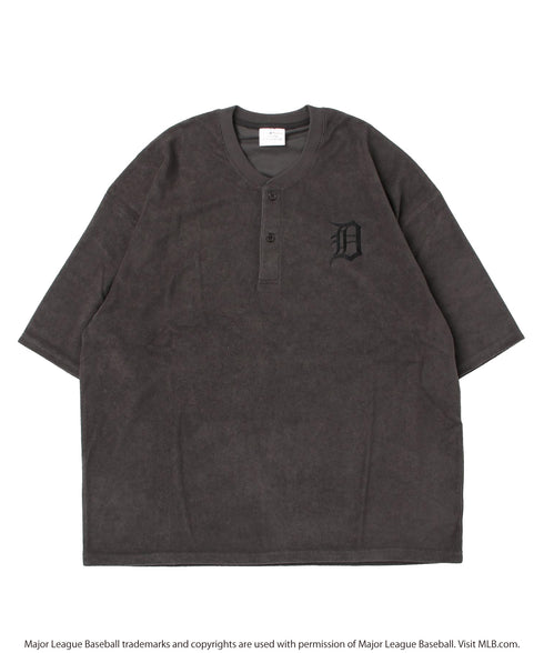 MLB / メジャーリーグベースボール Lulu & Arnie 別注 オーバーサイズ パイル ヘンリーネック 半袖 Tシャツ