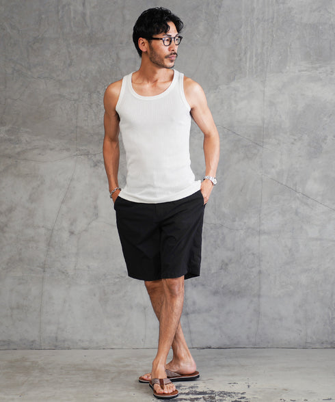 【この商品限定!2点以上購入で10%OFF】テレコ タンクトップ|タンクトップ メンズ 無地 リブ 1枚でも着れる インナー 人気 おすすめ 安い