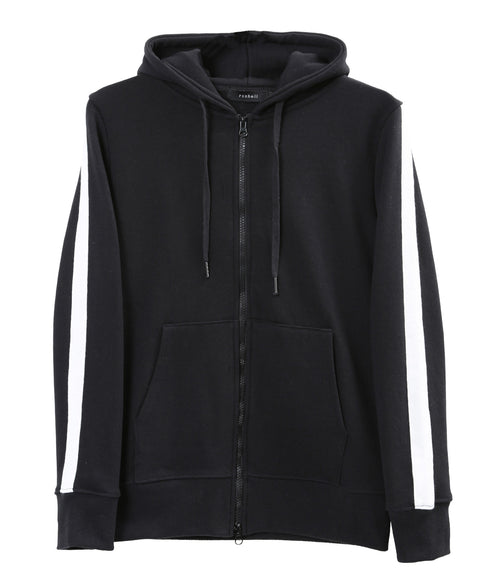 インレイジップアップパーカー│ZIPパーカー ユニセックス 無地パーカー ジップパーカー スウェットパーカー 薄手 JIGGYSSHOP