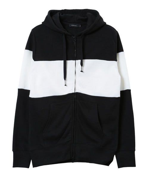 インレイジップアップパーカー│ZIPパーカー ユニセックス 無地パーカー ジップパーカー スウェットパーカー 薄手 JIGGYSSHOP