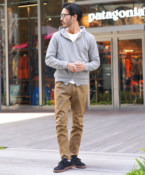 インレイジップアップパーカー│ZIPパーカー ユニセックス 無地パーカー ジップパーカー スウェットパーカー 薄手 JIGGYSSHOP