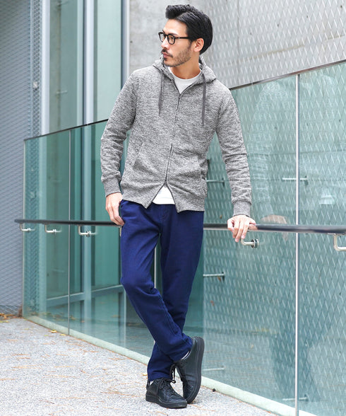 インレイジップアップパーカー│ZIPパーカー ユニセックス 無地パーカー ジップパーカー スウェットパーカー 薄手 JIGGYSSHOP