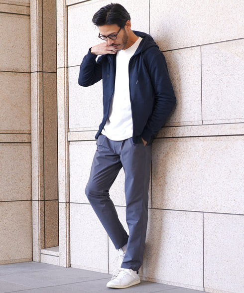 インレイジップアップパーカー│ZIPパーカー ユニセックス 無地パーカー ジップパーカー スウェットパーカー 薄手 JIGGYSSHOP