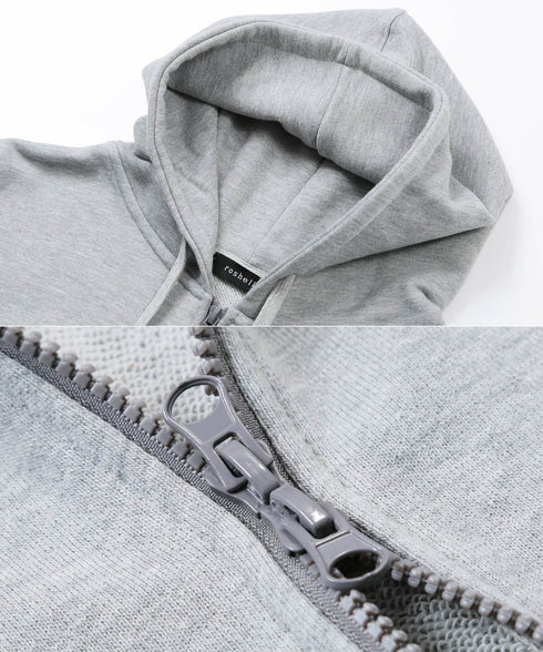 インレイジップアップパーカー│ZIPパーカー ユニセックス 無地パーカー ジップパーカー スウェットパーカー 薄手 JIGGYSSHOP