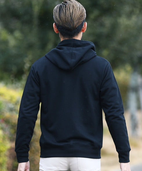 インレイジップアップパーカー│ZIPパーカー ユニセックス 無地パーカー ジップパーカー スウェットパーカー 薄手 JIGGYSSHOP