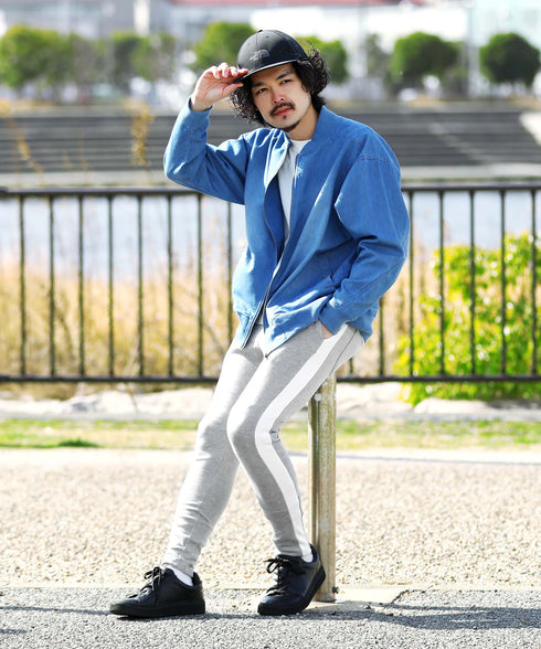 Aグレー1ライン(ジップ)