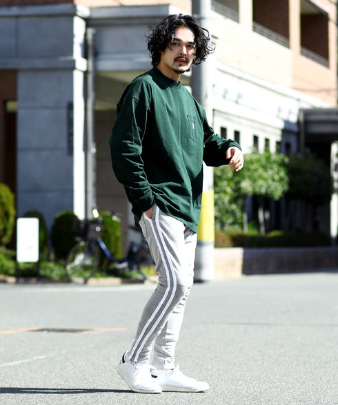 Aグレー2ライン(ジップ)