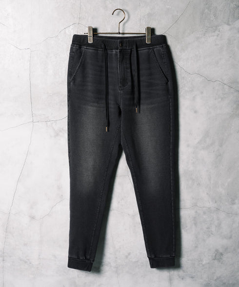 スウェットデニムトラックジャケット セットアップ | トラックジャケット メンズ ブルゾン アウター ジップ デニム スリム スウェット デニムジャケット デニムジャージ サイドライン ラインジャケット ストレッチ 細身