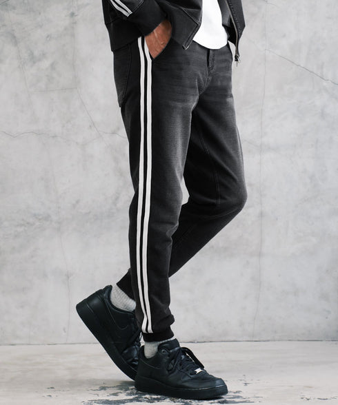 スウェットデニム セットアップ デニム│メンズ パーカー デニム セットアップ スウェット 上下セット ルームウェア ジップアップパーカー