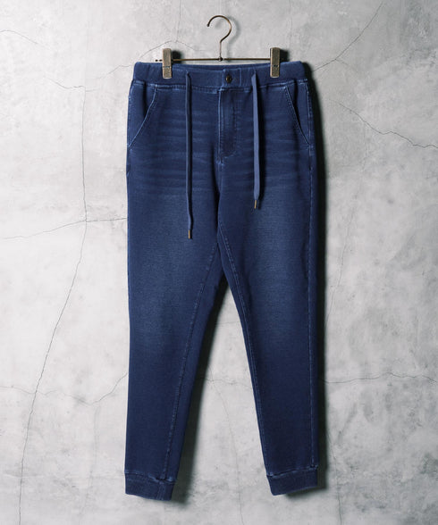 スウェットデニムトラックジャケット セットアップ | トラックジャケット メンズ ブルゾン アウター ジップ デニム スリム スウェット デニムジャケット デニムジャージ サイドライン ラインジャケット ストレッチ 細身