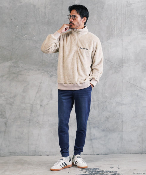 デニムスウェットジョガーパンツ | デニム ジョガーパンツ メンズ スウェットパンツ スリム サイドライン パンツ ラインパンツ スキニー ストレッチ 前開き 細身 スポーツ ダンス ジム LL 2XL 服 春服 秋服