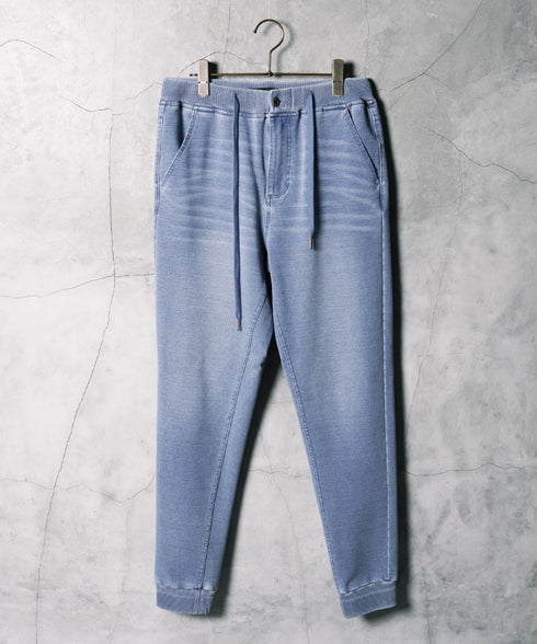 スウェットデニムトラックジャケット セットアップ | トラックジャケット メンズ ブルゾン アウター ジップ デニム スリム スウェット デニムジャケット デニムジャージ サイドライン ラインジャケット ストレッチ 細身