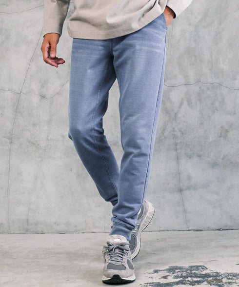 スウェットデニムトラックジャケット セットアップ | トラックジャケット メンズ ブルゾン アウター ジップ デニム スリム スウェット デニムジャケット デニムジャージ サイドライン ラインジャケット ストレッチ 細身