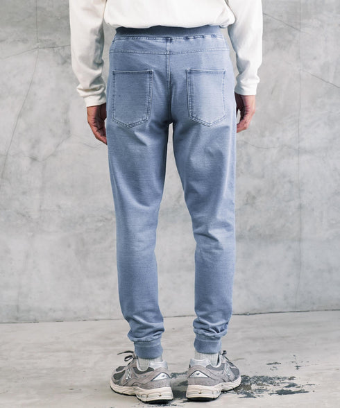 スウェットデニムトラックジャケット セットアップ | トラックジャケット メンズ ブルゾン アウター ジップ デニム スリム スウェット デニムジャケット デニムジャージ サイドライン ラインジャケット ストレッチ 細身