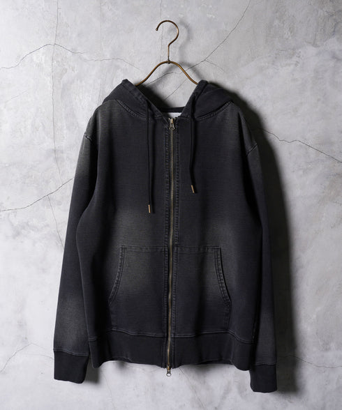 スウェットデニム セットアップ デニム│メンズ パーカー デニム セットアップ スウェット 上下セット ルームウェア ジップアップパーカー