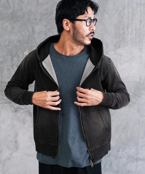 スウェットデニム セットアップ デニム│メンズ パーカー デニム セットアップ スウェット 上下セット ルームウェア ジップアップパーカー