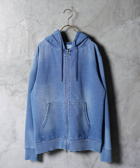 スウェットデニム セットアップ デニム│メンズ パーカー デニム セットアップ スウェット 上下セット ルームウェア ジップアップパーカー