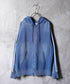 スウェットデニム セットアップ デニム│メンズ パーカー デニム セットアップ スウェット 上下セット ルームウェア ジップアップパーカー