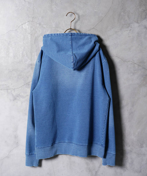 スウェットデニム セットアップ デニム│メンズ パーカー デニム セットアップ スウェット 上下セット ルームウェア ジップアップパーカー