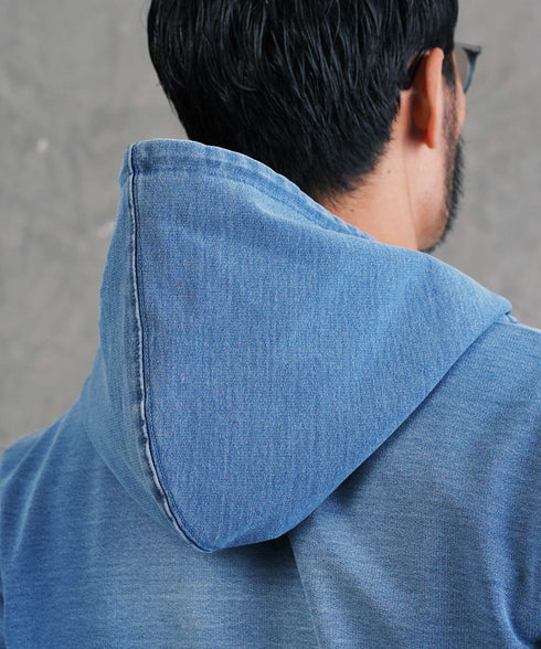 スウェットデニム セットアップ デニム│メンズ パーカー デニム セットアップ スウェット 上下セット ルームウェア ジップアップパーカー