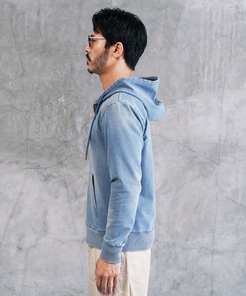 スウェットデニム セットアップ デニム│メンズ パーカー デニム セットアップ スウェット 上下セット ルームウェア ジップアップパーカー